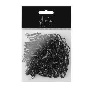 ARTE TOOLS - Gumki do warkoczy CLEAR - czarne 400 szt.