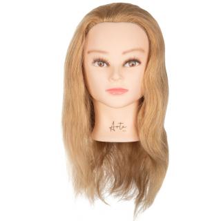 Główka fryzjerska VANYA treningowa 45 cm naturalne 100% + statyw