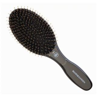 Olivia Garden Expert Care Oval Boar  Nylon Bristle Brush Black