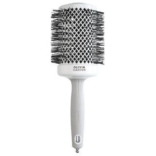 Olivia Garden Expert profesjonalna szczotka Blowout Shine White  Grey 65 mm
