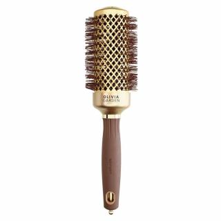 Szczotka Olivia Garden Expert Blowout Shine do modelowania i suszenia włosów złoto brązowa 45 mm
