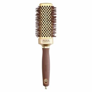 Szczotka Olivia Garden Expert Blowout Straight – do prostowania i modelowania włosów, złoto-brązowa, 40 mm