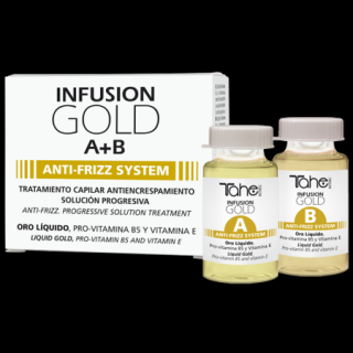 Tahe Infusion Gold A+B Anti-Frizz kuracja w ampułkach przeciw puszeniu 2 x10 ml