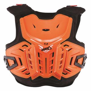 BUZER LEATT JUNIOR Chest Protector 4.5 147-159 pomarańczowy LEATT (2020/2021)  OSŁONA KLATKI PIERSIOWEJ, BUZER CHEST PROTECTOR 4.5 JUNIOR (147-159CM) KOLOR POMARAŃCZOWY/BIAŁY