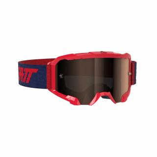 Gogle LEATT VELOCITY 4.5 goggle red lens  blue 52% czerwony/granatowy LEATT (2021) GOGLE VELOCITY 4.5 IRIZ GOGGLE IRIZ RED LENS PLATINUM UC 28% - KOLOR CZERWONY/GRANATOWY SZYBKA LUSTRZANA BRĄZOWA