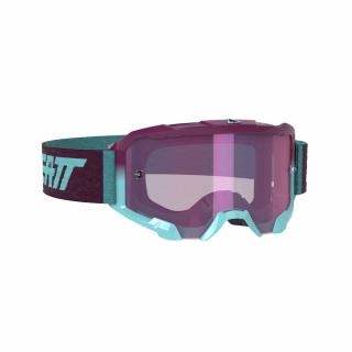 Gogle rowerowe LEATT VELOCITY 4.5 Iriz Goggle aqua lens purple 78% turkus/fiolet Gogle rowerowe LEATT VELOCITY 4.5 Iriz Goggle aqua lens purple 78% turkus/fiolet szyba lustrzana fioletowa