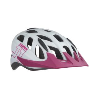 Kask dziecięcy LAZER J1 mat white pink +siatka +LED