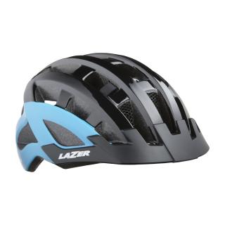 Kask LAZER Comp DLX czarny-niebieski Uni rozm. +Siatka +LED