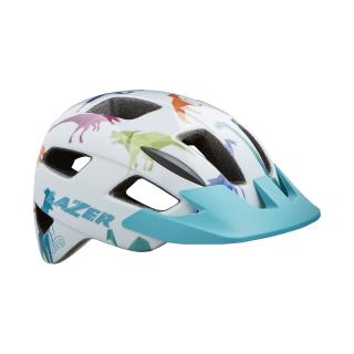 Kask rowerowy LAZER dziecięcy Lil GEKKO biały Dinozaury