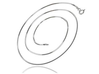 Delikatny srebrny łańcuszek linka żmijka snake o przekroju ośmiokątnym 0,7mm srebro 925