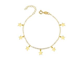 Elegancka pozłacana srebrna bransoleta gwiazd celebrytka choker gwiazdka star srebro 925