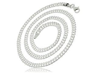 Elegancki srebrny łańcuch pancerka rombo 3mm srebro 925
