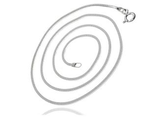 Gruby srebrny łańcuszek linka żmijka snake o przekroju kwadratu 1mm srebro 925