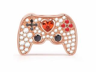 Pozłacany srebrny charms do pandora gamepad joypad joystick srebro 925