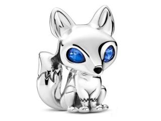 Rodowany srebrny charms do pandora lisek lis fox cyrkonie srebro 925