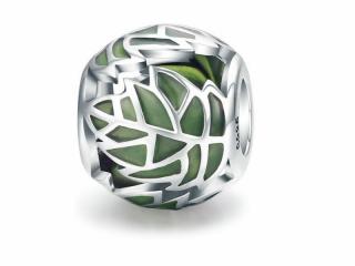 Rodowany srebrny charms do pandora listki liście leafs srebro 925