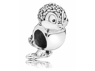 Rodowany srebrny charms do pandora ptaszek ptak bird cyrkonie srebro 925