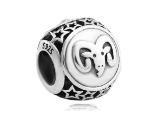 Rodowany srebrny charms do pandora znak zodiaku baran srebro 925