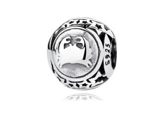 Rodowany srebrny charms do pandora znak zodiaku rak srebro 925