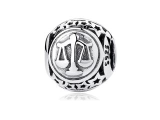 Rodowany srebrny charms do pandora znak zodiaku waga srebro 925