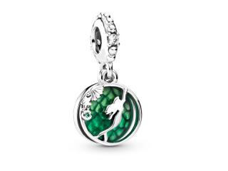 Rodowany srebrny wiszący charms do pandora syrena syrenka siren srebro 925