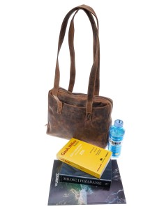TORBA SHOPPER NA RAMIĘ SKÓRA VINTAGE GREENBURRY 1535-25