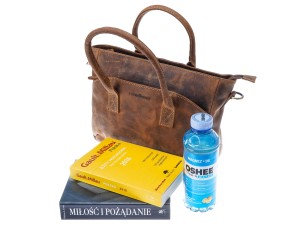 TORBA SHOPPER NA RAMIĘ SKÓRA VINTAGE GREENBURRY 1537-25