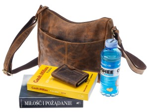 TOREBKA HOBO PRZEWIESZKA NA RAMIĘ SKÓRA VINTAGE GREENBURRY 1534-25