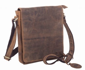 TOREBKA LISTONOSZKA NA RAMIĘ Z KLAPĄ SKÓRA VINTAGE GREENBURRY 1636-25