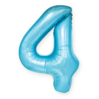 Balon foliowy CYFRA "4" jasny niebieski 100cm
