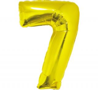 Balon foliowy CYFRA "7" złota 100 cm