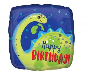 Balon foliowy Happy birthday Dinozaur,