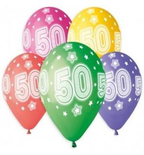 Balony 50 urodziny 5 sztuk