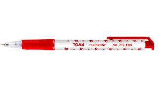 Długopis automatyczny Toma gwiazdki  czerwony