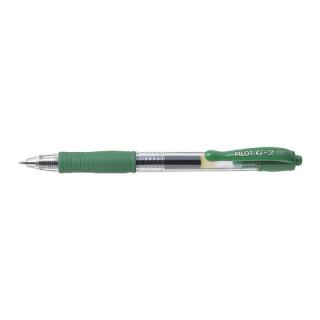 Długopis żelowy Pilot G2, automatyczny, green
