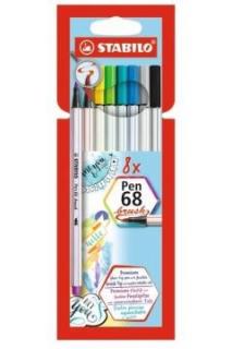 Stabilo Flamastry Pen 68 Brush 8 kolorów