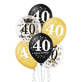 Zestaw balonów na 40 urodziny