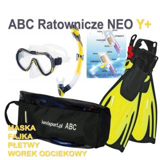 ABC nurkowe NEO Y+ (maska, fajka, płetwy)