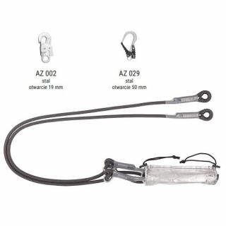 ABM/2LB200 FLR - Amortyzator bezpieczeństwa z regulowaną linką odporny na działanie czynników gorących i zatrzaśnikami AZ002, AZ029, AZ029