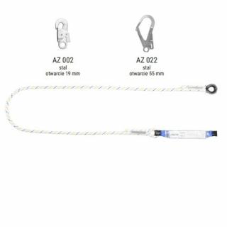 ABM/LB101 - Amortyzator bezpieczeństwa z linką i zatrzaśnikami AZ002, AZ022