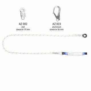 ABM/LB101 - Amortyzator bezpieczeństwa z linką i zatrzaśnikami AZ002, AZ023