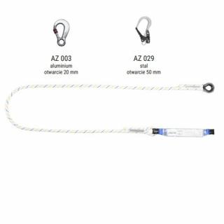 ABM/LB101 - Amortyzator bezpieczeństwa z linką i zatrzaśnikami AZ003, AZ029
