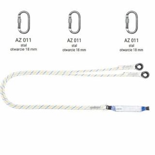 ABM/LB102 - Amortyzator bezpieczeństwa z podwójną linką i zatrzaśnikami AZ011, AZ011, AZ011