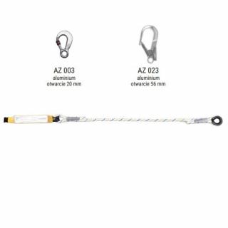 ABM SCF BW210 - Amortyzator bezpieczeństwa z linką do pracy na rusztowaniach ABM SCF i zatrzaśnikami AZ003, AZ023 - dł. 0.9 m