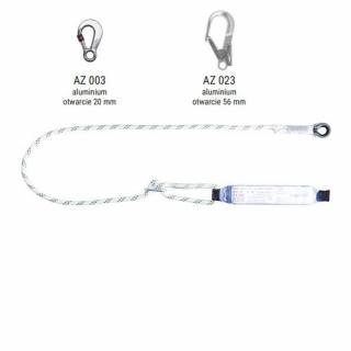 AW170/LB100 - Amortyzator bezpieczeństwa z linką regulowaną i zatrzaśnikami AZ003, AZ023