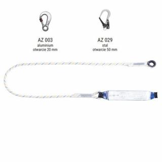 AW170/LB101 - Amortyzator bezpieczeństwa z linką i zatrzaśnikami AZ003, AZ029