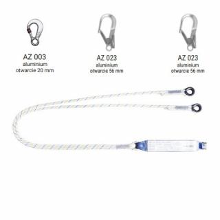 AW170/LB102 - Amortyzator bezpieczeństwa z podwójną linką i zatrzaśnikami AZ003, AZ023, AZ023