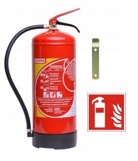 Gaśnica proszkowa 12 kg PD12 ABC GLORIA + Znak gaśnica