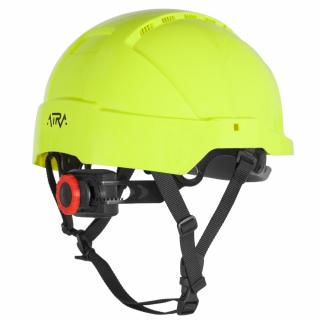 Kask hełm ochronny przemysłowy roboczy żołty HV odblaskowy PROTEKT ATRA 10V