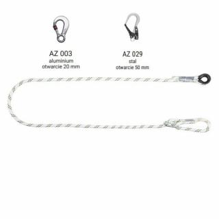 LB 100 - Linka bezpieczeństwa regulowana z zatrzaśnikami AZ003, AZ029 - dł. 1.4 m